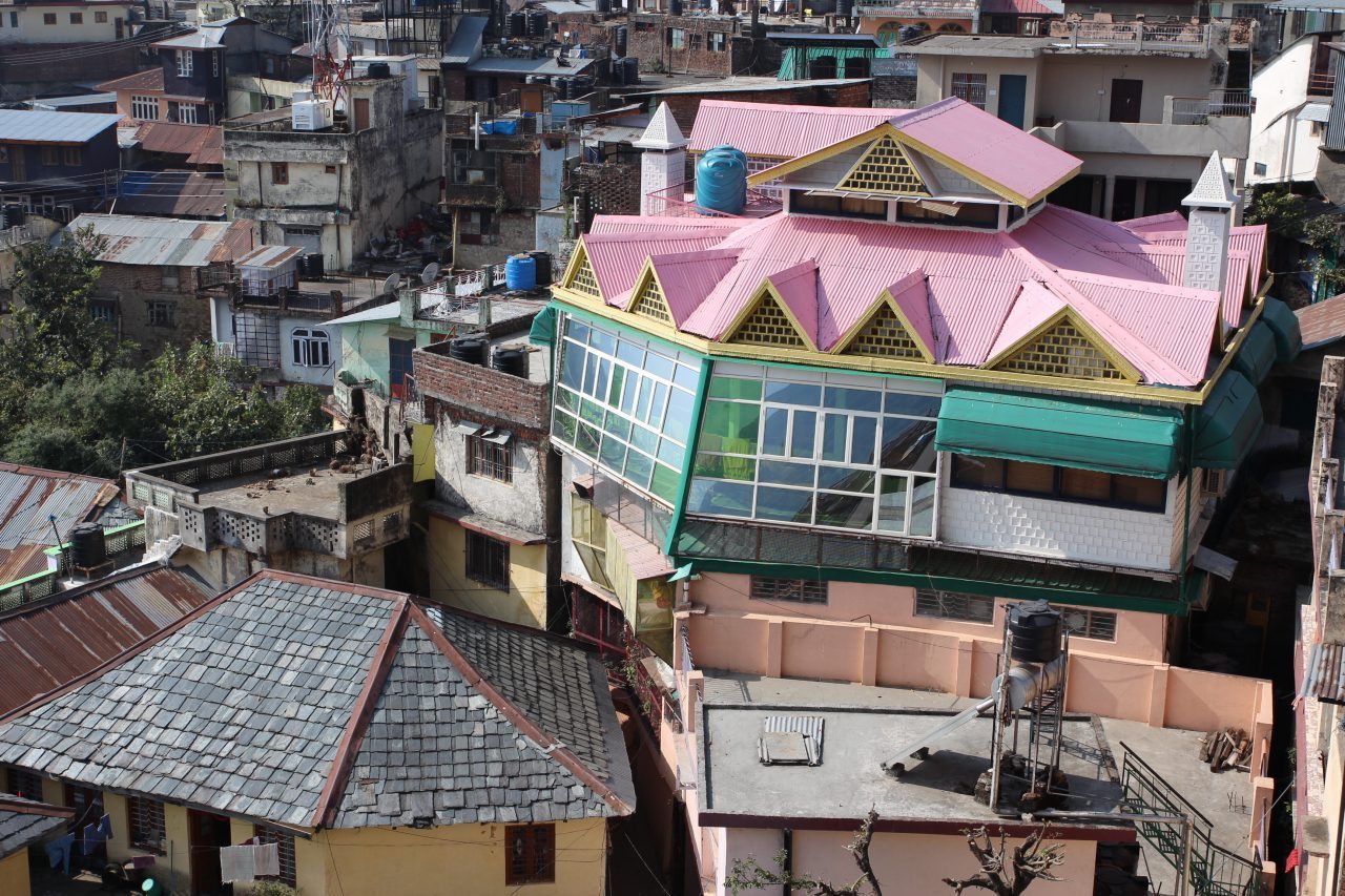 Tiny streets. Big Roofs. In Dharamshala India