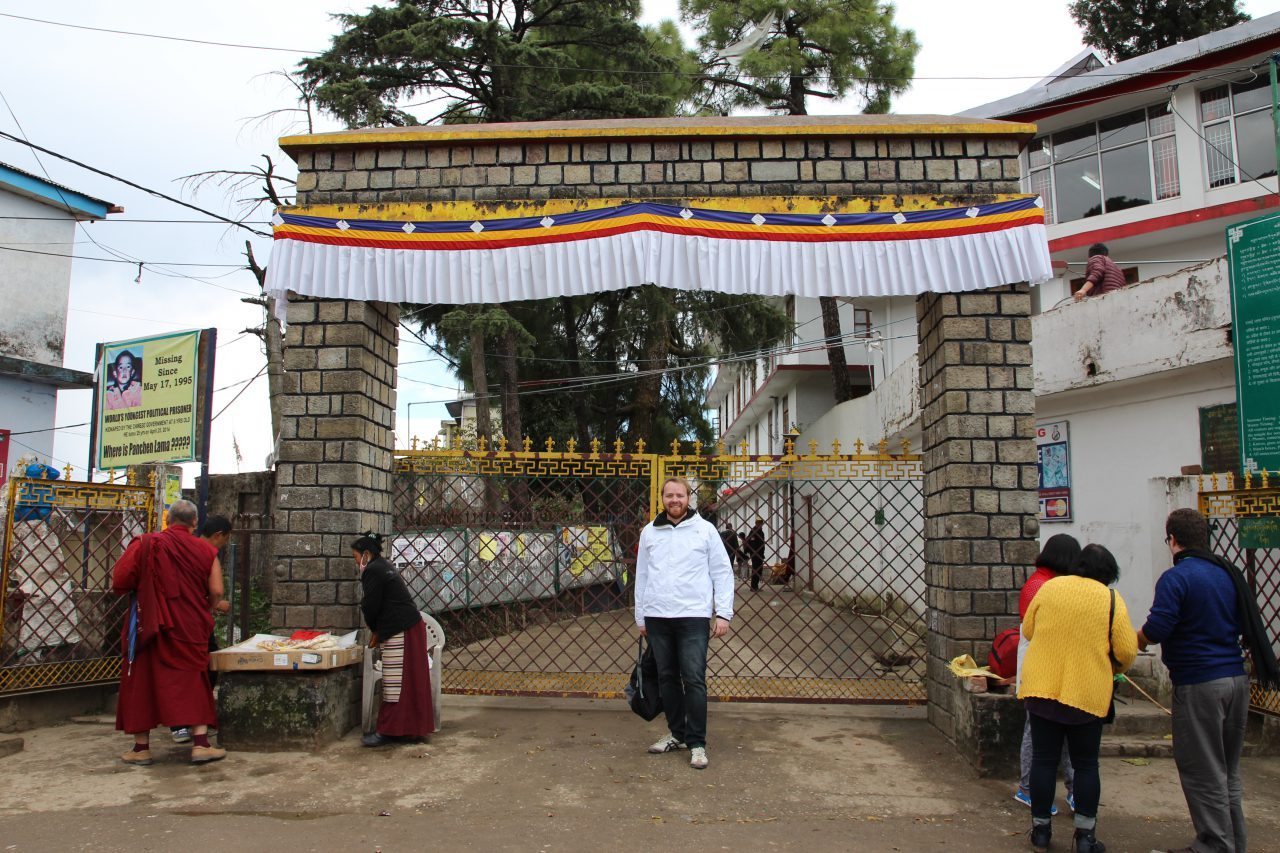 The gates to the Temple of the Dalai Lama in Dharamshala India