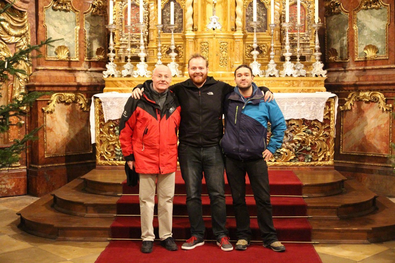 My friend Martin and I with Father Stephan of the Niederaltaich Abbey