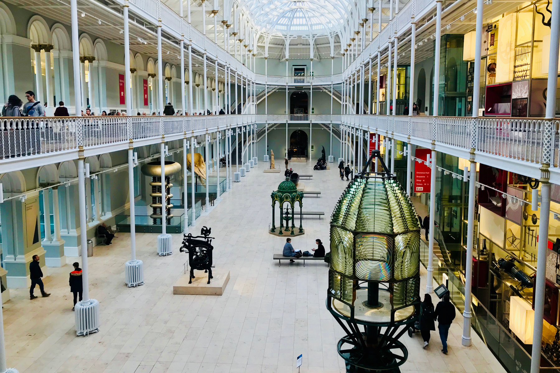The atrium of the National Museum of Scotland in Edinburgh.